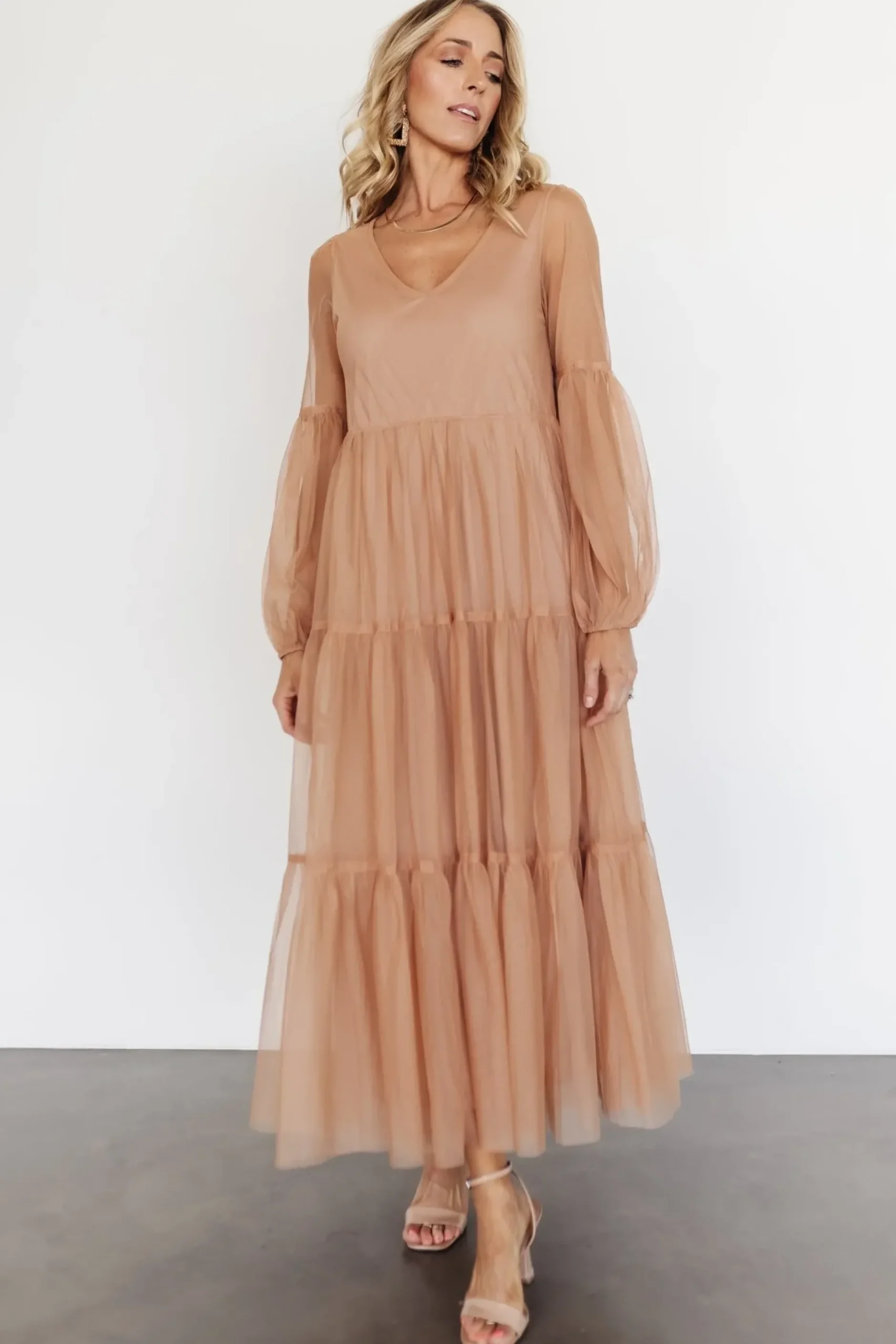Baltic Born tulle styles|COMING SOON|Hoffman Tulle Maxi Dress | Dusty Camel