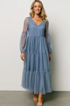 Baltic Born tulle styles|COMING SOON|Hoffman Tulle Maxi Dress | Whisper Blue