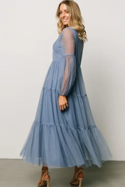Baltic Born tulle styles|COMING SOON|Hoffman Tulle Maxi Dress | Whisper Blue