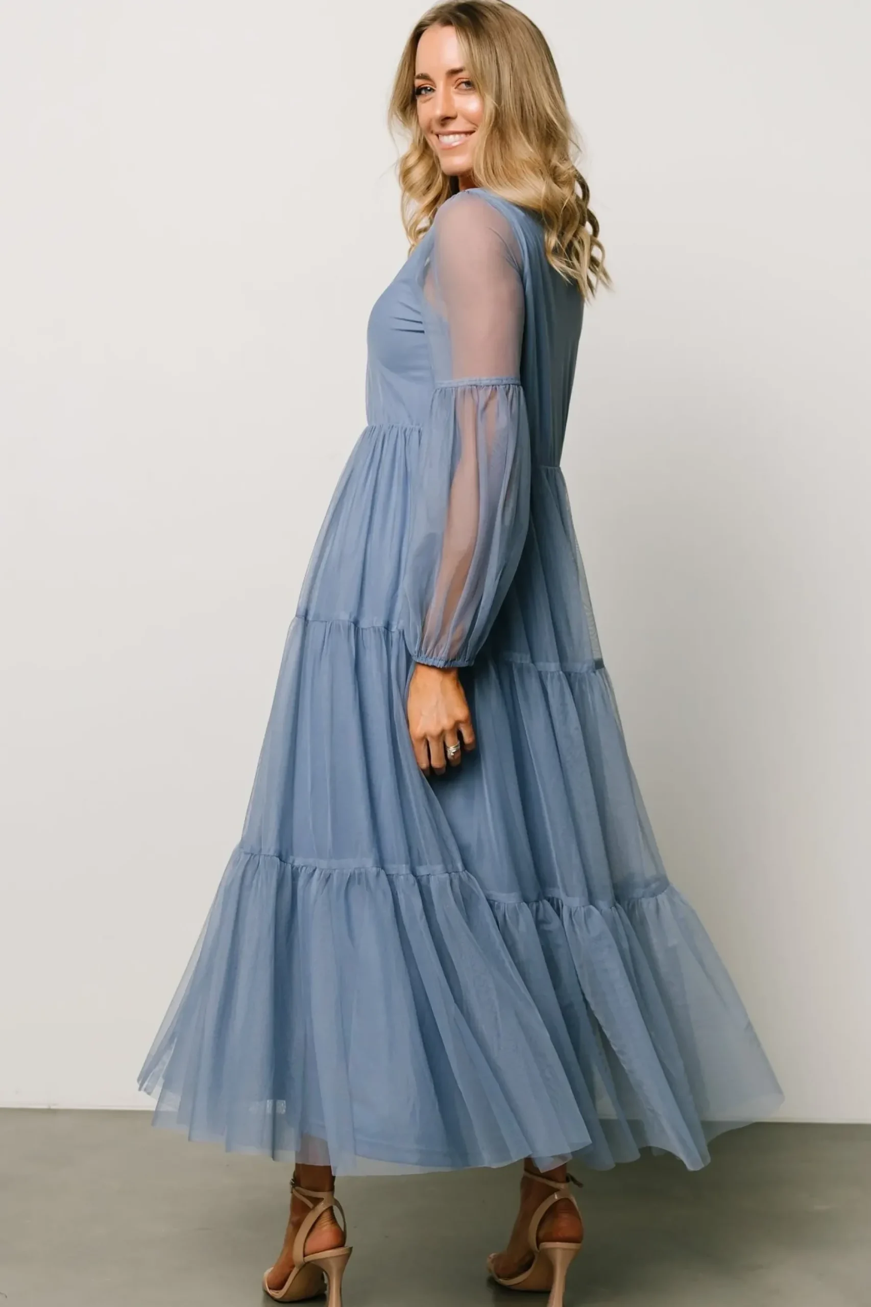 Baltic Born tulle styles|COMING SOON|Hoffman Tulle Maxi Dress | Whisper Blue