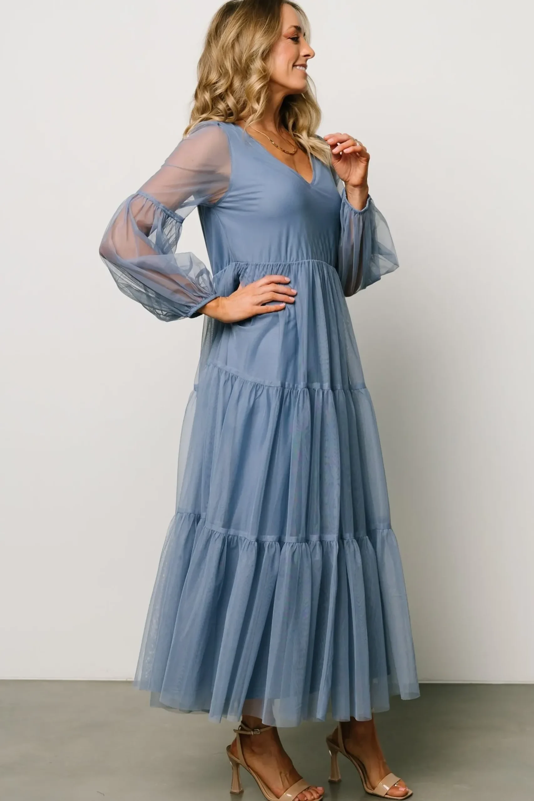 Baltic Born tulle styles|COMING SOON|Hoffman Tulle Maxi Dress | Whisper Blue