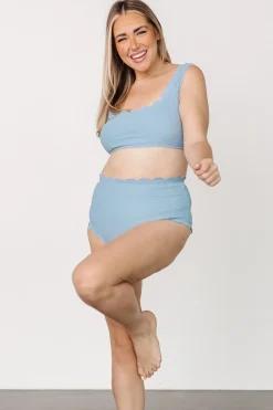 Baltic Born bikini|Honolulu High Waist Bikini Bottom | Dusty Blue