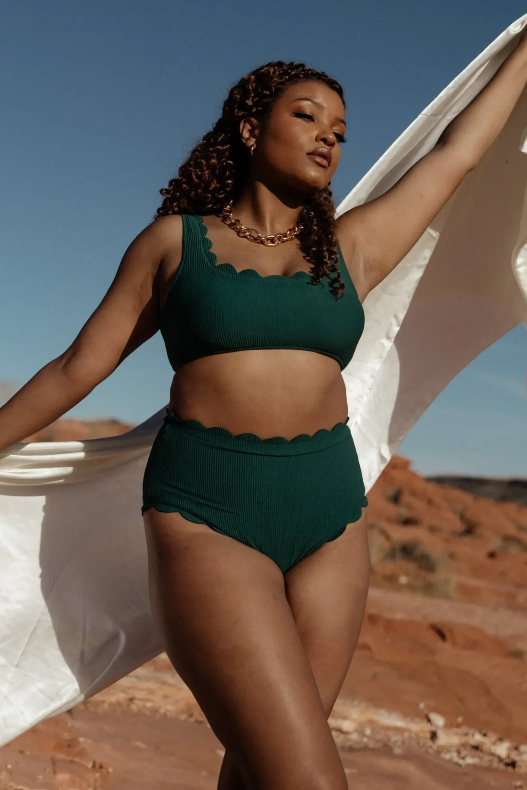 Baltic Born bikini|Honolulu High Waist Bikini Bottom | Green