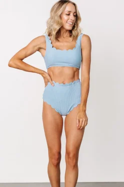 Baltic Born bikini|Honolulu Scalloped Bikini Top | Dusty Blue