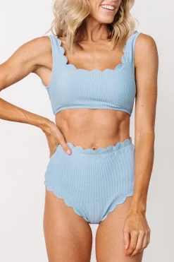 Baltic Born bikini|Honolulu Scalloped Bikini Top | Dusty Blue