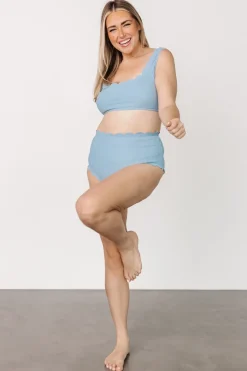 Baltic Born bikini|Honolulu Scalloped Bikini Top | Dusty Blue