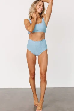 Baltic Born bikini|Honolulu Scalloped Bikini Top | Dusty Blue