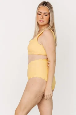 Baltic Born bikini|Honolulu Scalloped Bikini Top | Yellow