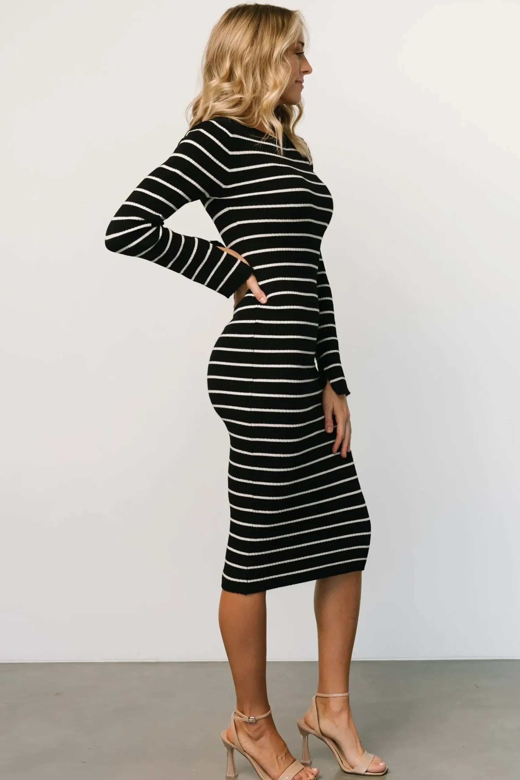 Baltic Born WINTER ESSENTIALS|TOPS|Iggy Sweater Dress | Black + Ivory