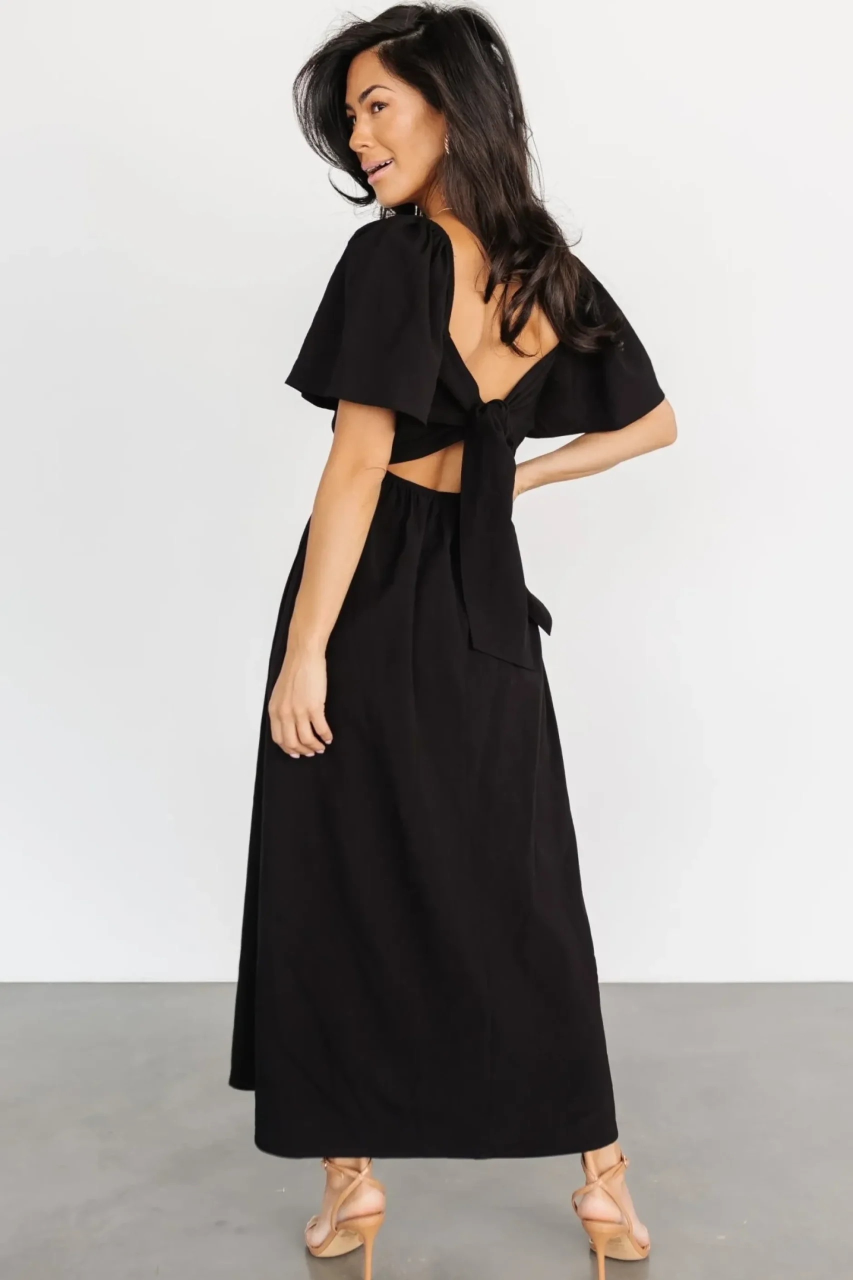 Baltic Born COMING SOON|Indie Back Tie Dress | Black