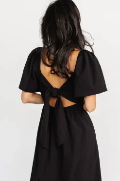 Baltic Born COMING SOON|Indie Back Tie Dress | Black