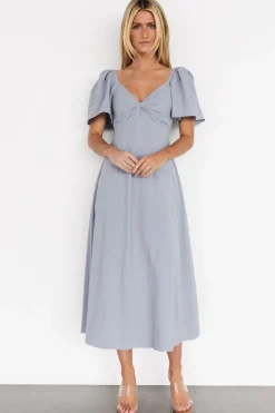 Baltic Born COMING SOON|Indie Back Tie Dress | Dusty Blue