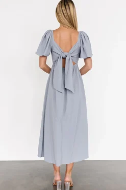 Baltic Born COMING SOON|Indie Back Tie Dress | Dusty Blue