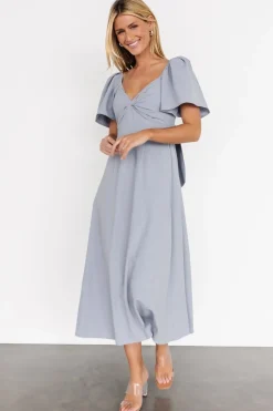 Baltic Born COMING SOON|Indie Back Tie Dress | Dusty Blue
