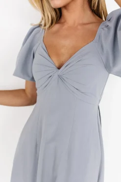Baltic Born COMING SOON|Indie Back Tie Dress | Dusty Blue