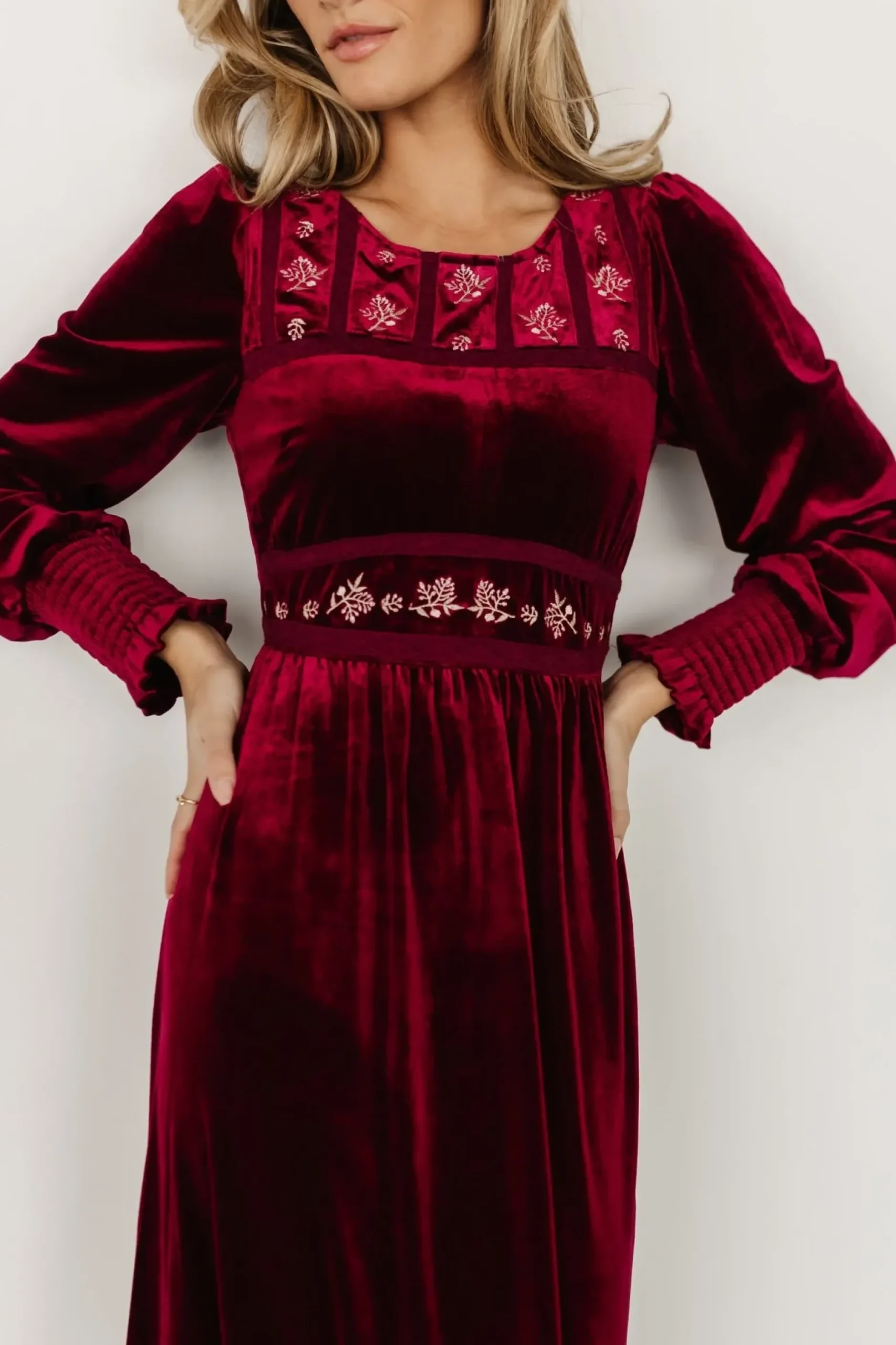 Baltic Born COMING SOON|Ingrid Velvet Maxi Dress | Merlot