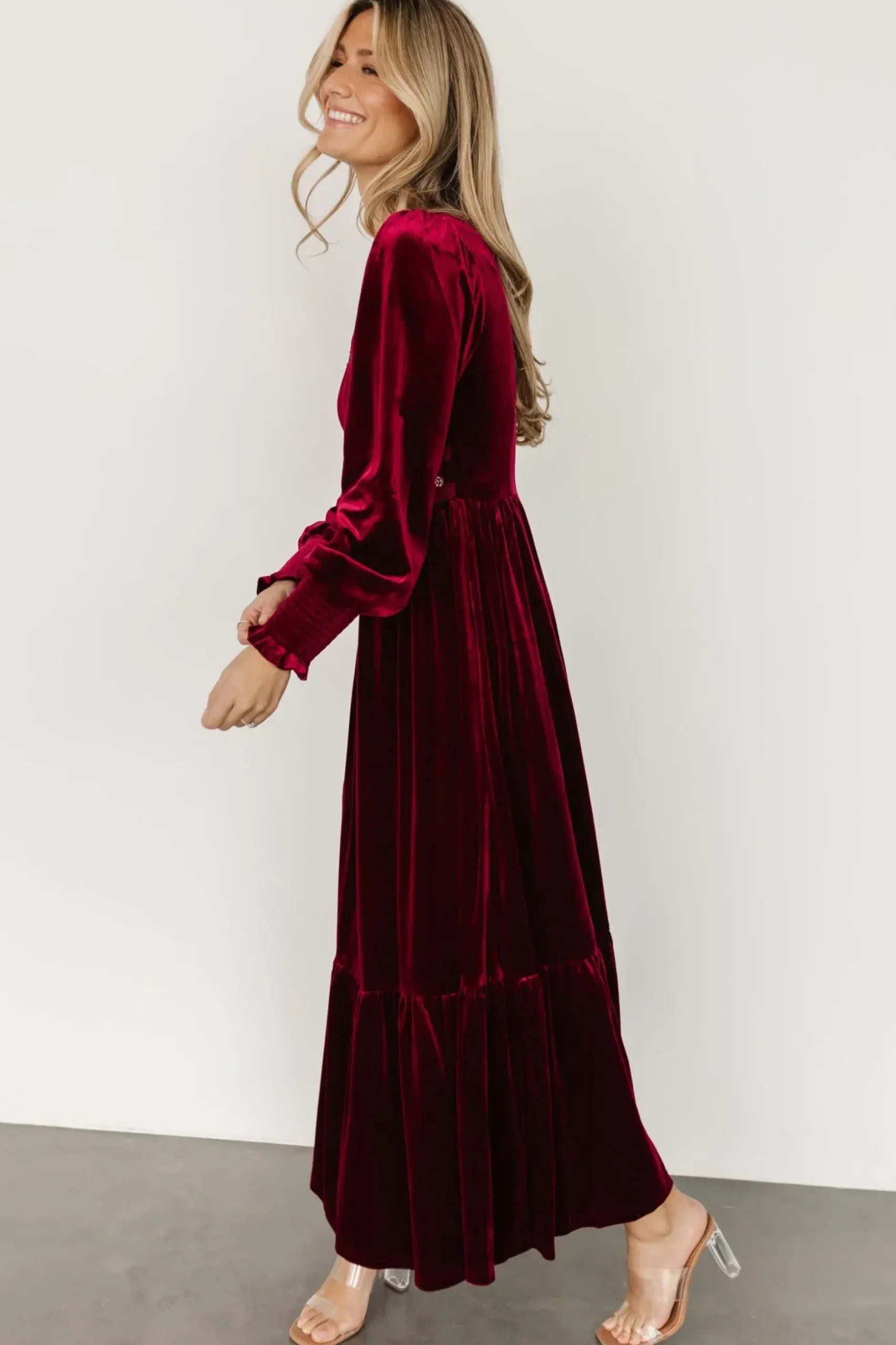 Baltic Born COMING SOON|Ingrid Velvet Maxi Dress | Merlot
