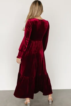 Baltic Born COMING SOON|Ingrid Velvet Maxi Dress | Merlot
