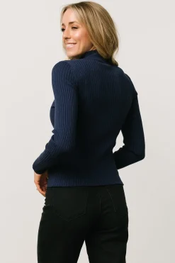 Baltic Born blouses + shirts|Jamie Cut Out Top | Dark Blue