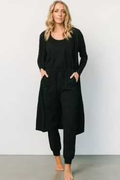 Baltic Born cardigans|Janae Jumpsuit + Cardigan Set | Black