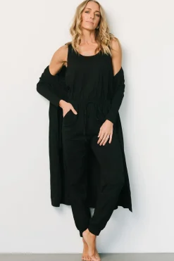 Baltic Born cardigans|Janae Jumpsuit + Cardigan Set | Black