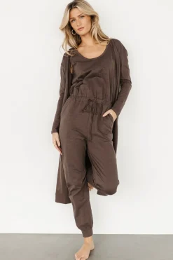 Baltic Born cardigans|Janae Jumpsuit + Cardigan Set | Mocha