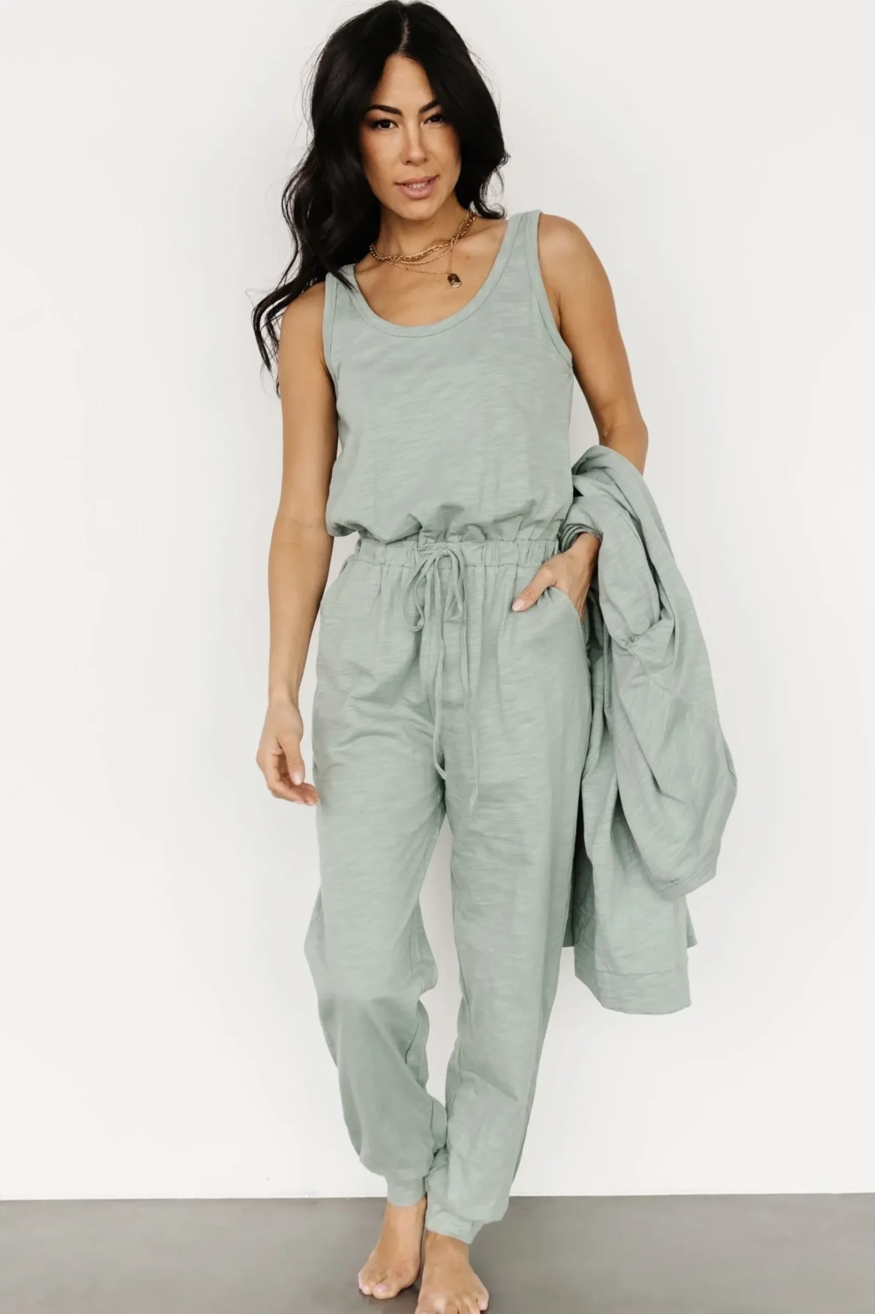 Baltic Born cardigans|Janae Jumpsuit + Cardigan Set | Sage