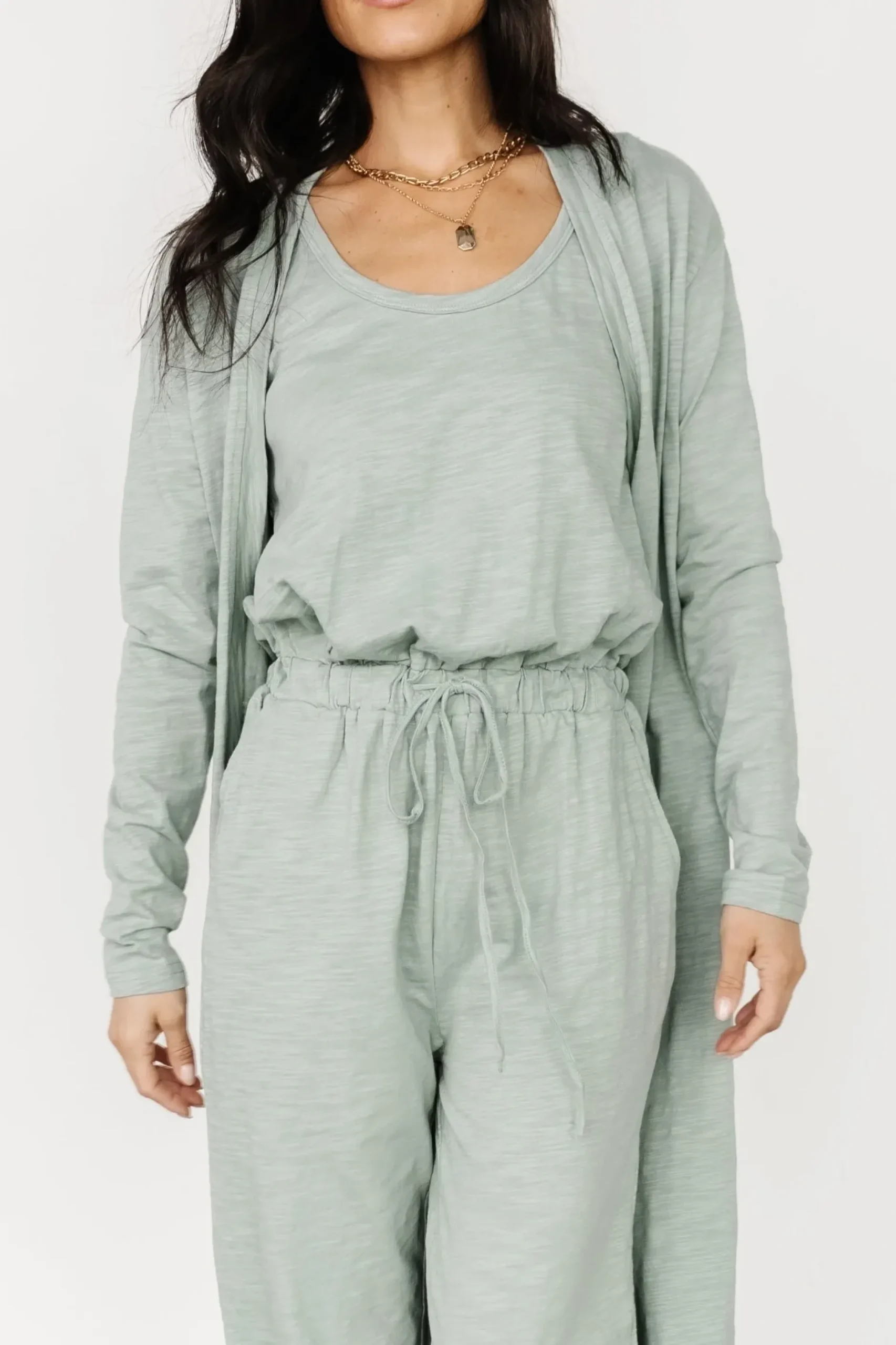 Baltic Born cardigans|Janae Jumpsuit + Cardigan Set | Sage