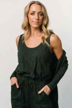 Baltic Born cardigans|Janae Jumpsuit + Cardigan Set | Dark Green