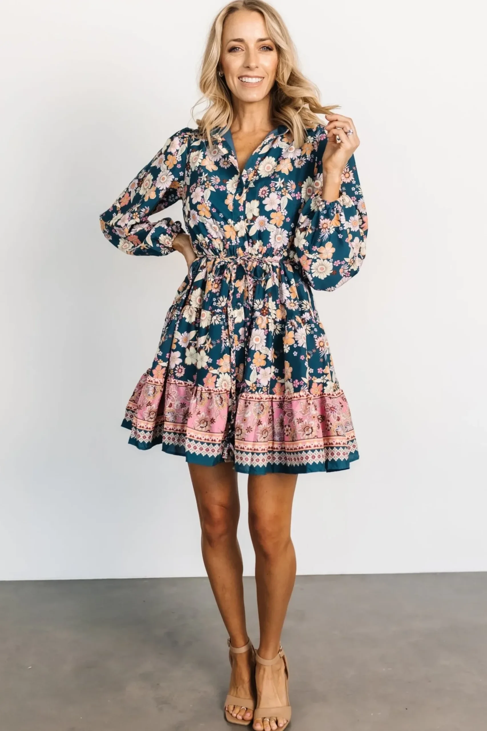 Baltic Born cover up|Jane Short Dress | Jade Multi