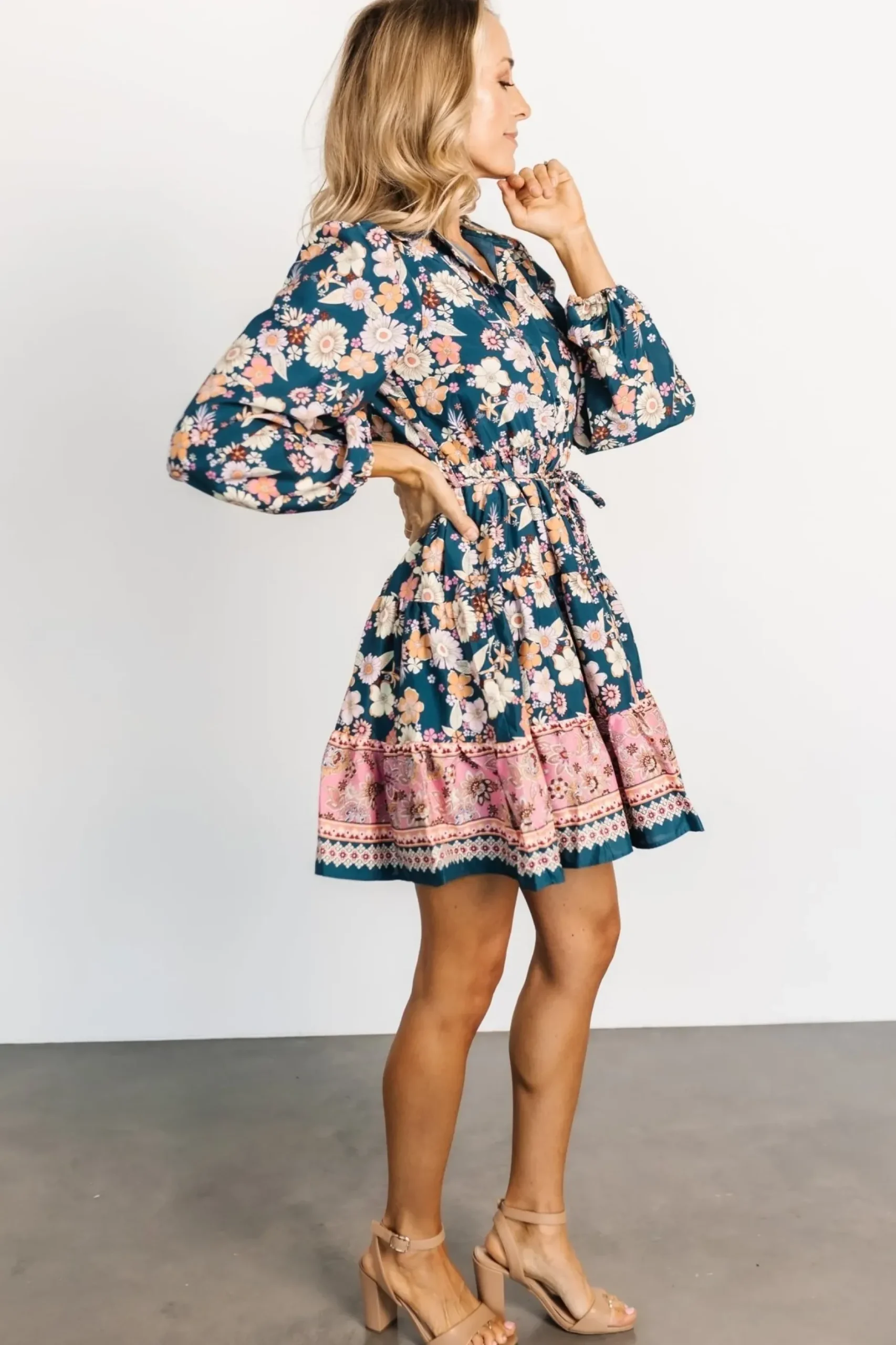 Baltic Born cover up|Jane Short Dress | Jade Multi
