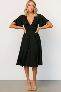 Baltic Born WINTER ESSENTIALS|Janette Midi Dress | Black