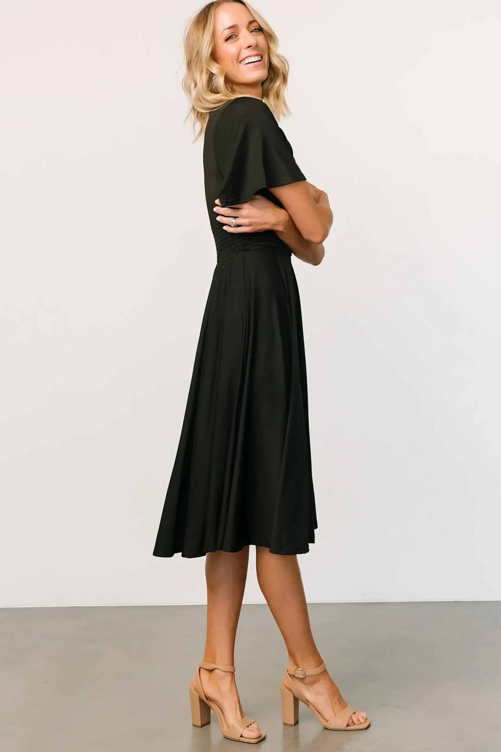 Baltic Born WINTER ESSENTIALS|Janette Midi Dress | Black