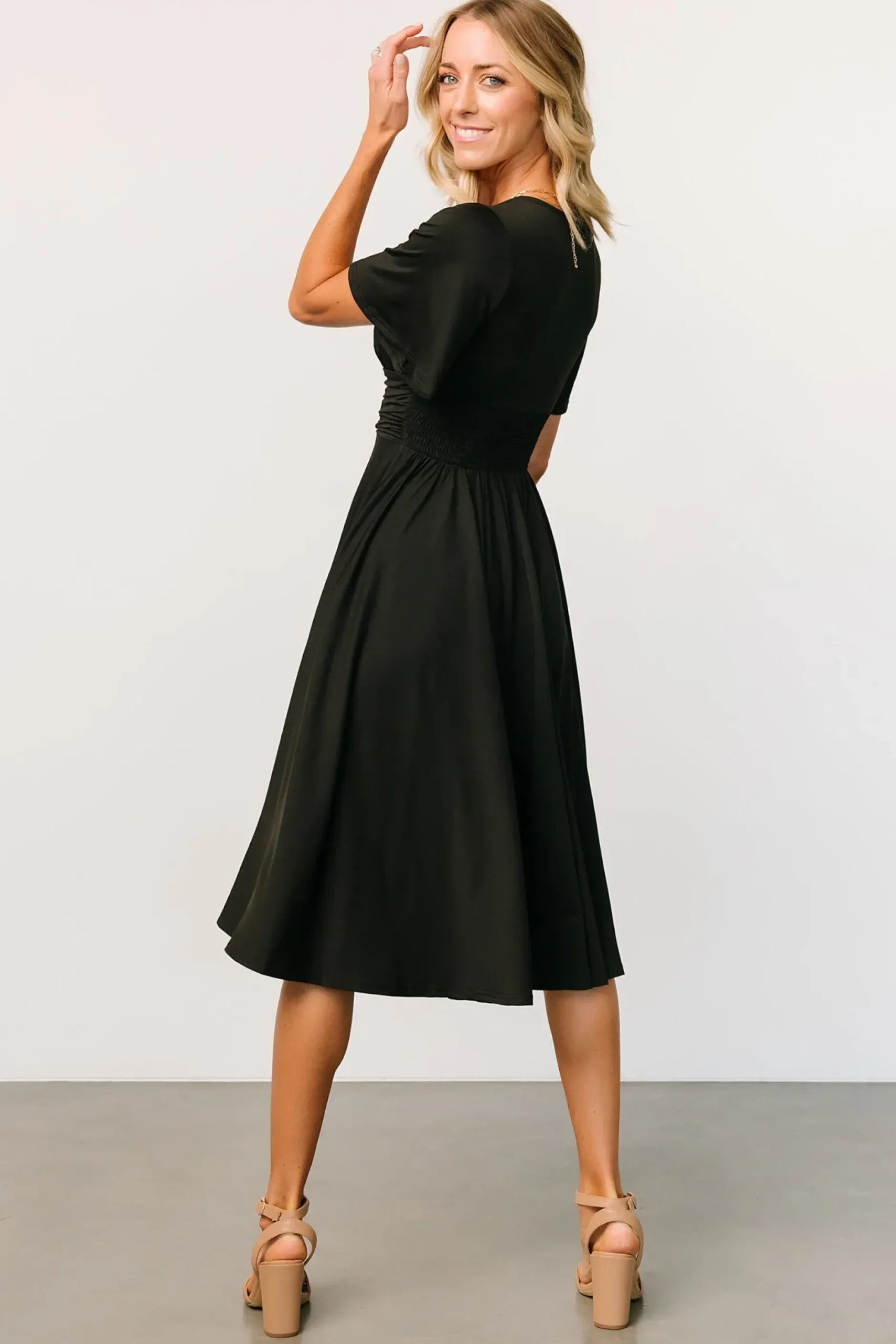 Baltic Born WINTER ESSENTIALS|Janette Midi Dress | Black