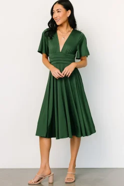 Baltic Born WINTER ESSENTIALS|Janette Midi Dress | Green