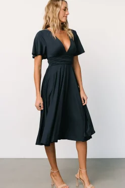 Baltic Born WINTER ESSENTIALS|Janette Midi Dress | Midnight Blue