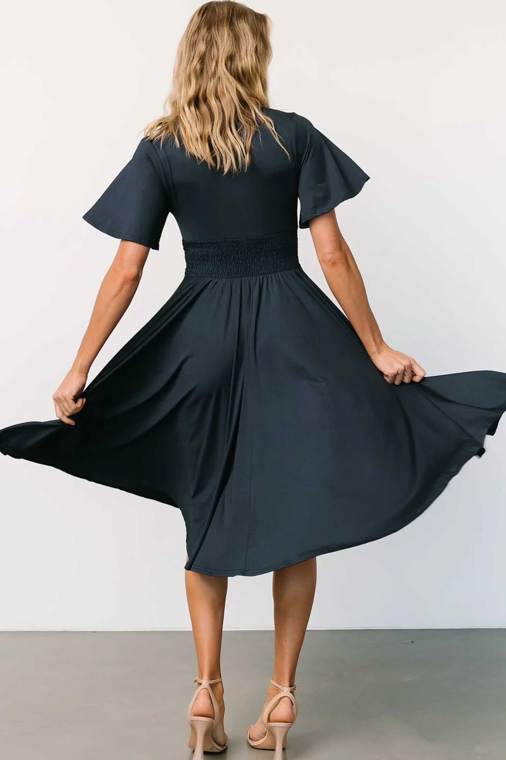 Baltic Born WINTER ESSENTIALS|Janette Midi Dress | Midnight Blue