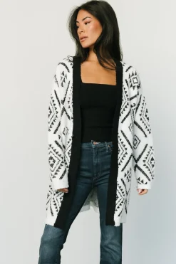 Baltic Born sweaters|Jay Oversized Cardigan | White + Black