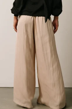 Baltic Born pants|WINTER ESSENTIALS|Jayla Palazzo Satin Pant | Champagne