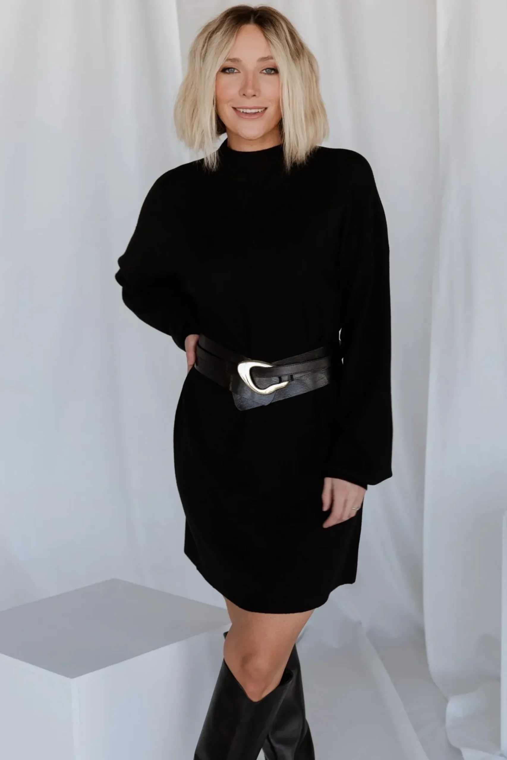 Baltic Born short dresses|TOPS|Jennings Sweater Dress | Black