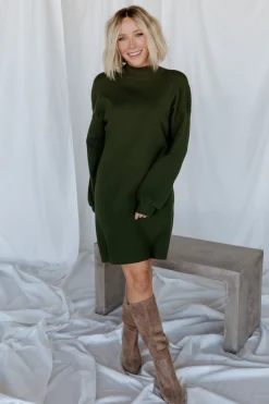 Baltic Born short dresses|TOPS|Jennings Sweater Dress | Deep Olive