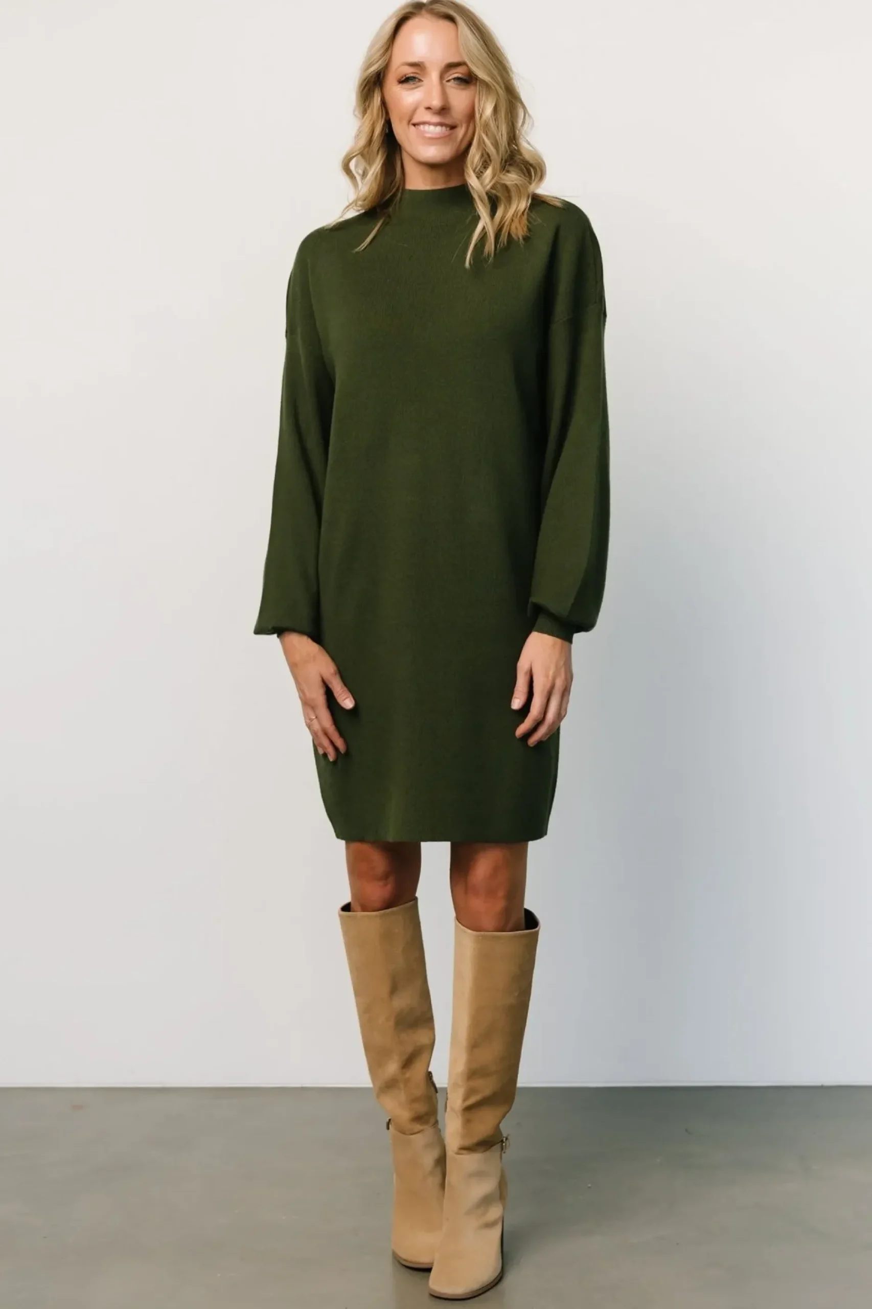 Baltic Born short dresses|TOPS|Jennings Sweater Dress | Deep Olive