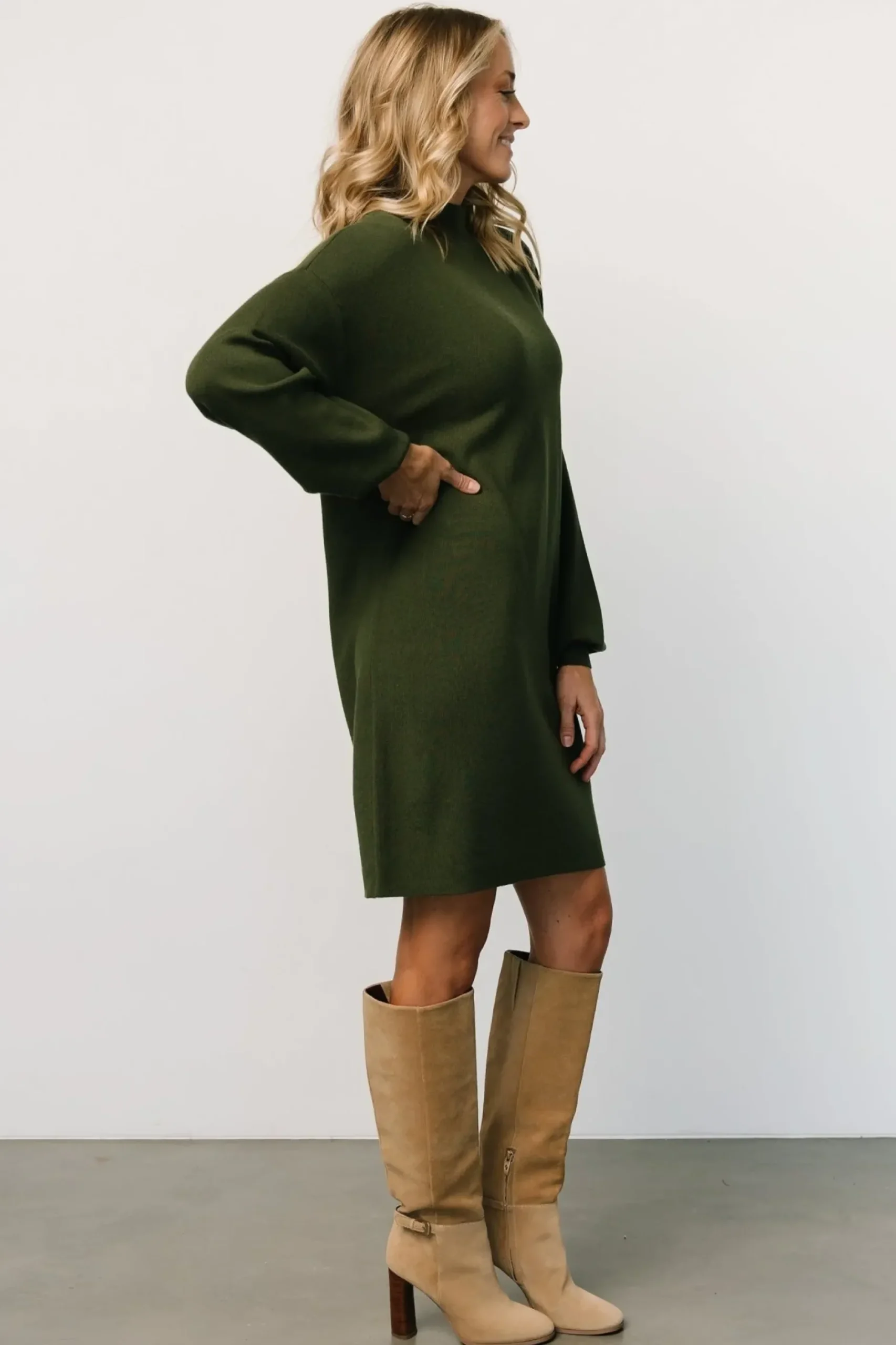 Baltic Born short dresses|TOPS|Jennings Sweater Dress | Deep Olive