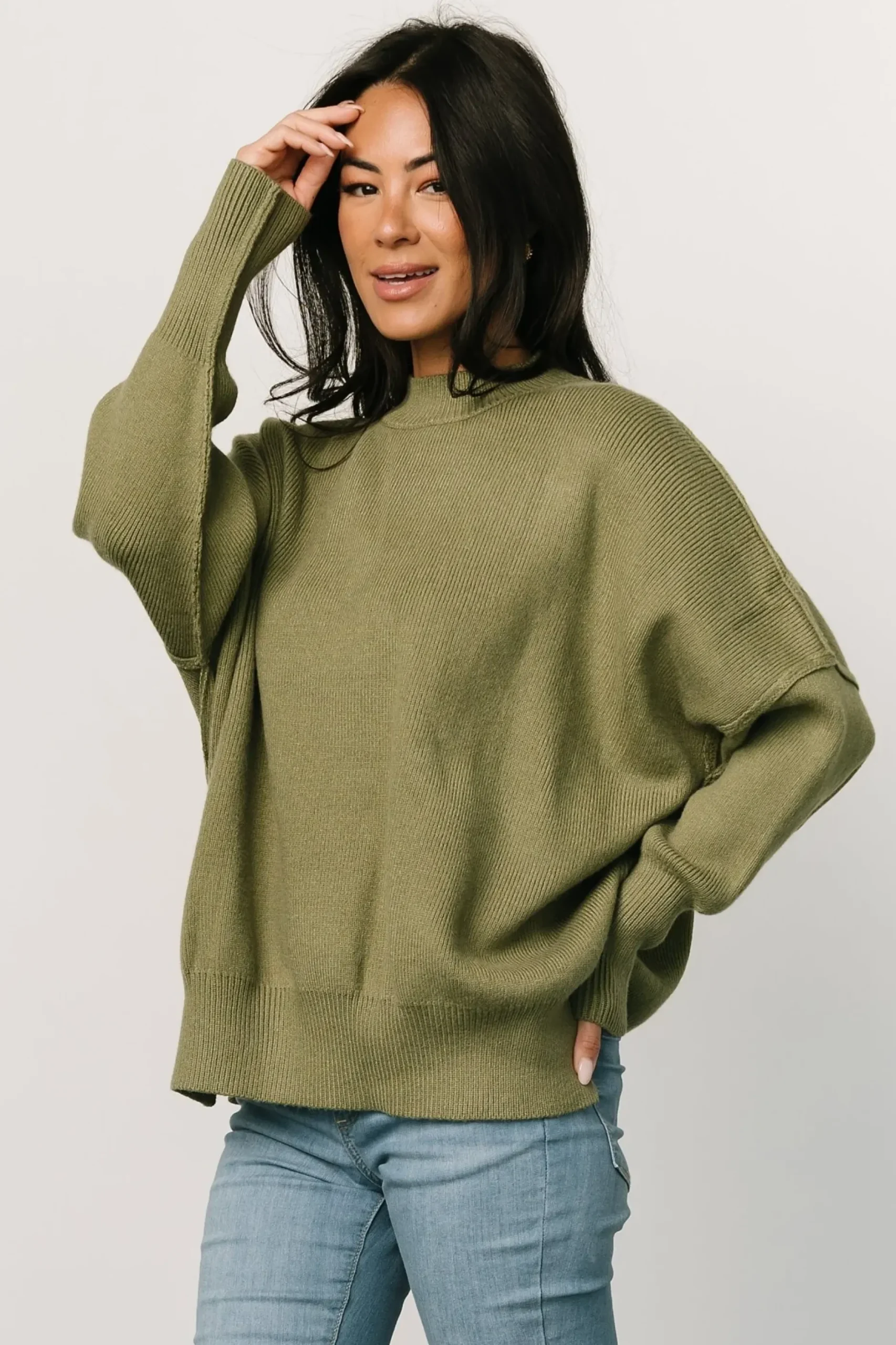 Baltic Born sweaters|WINTER ESSENTIALS|Jeremiah Knit Sweater | Olive