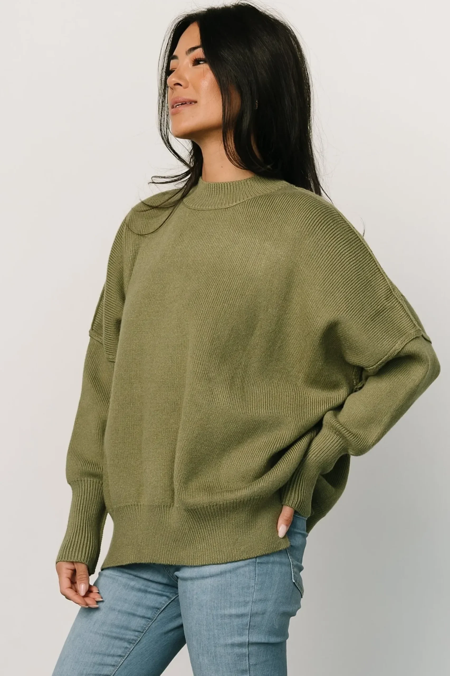 Baltic Born sweaters|WINTER ESSENTIALS|Jeremiah Knit Sweater | Olive