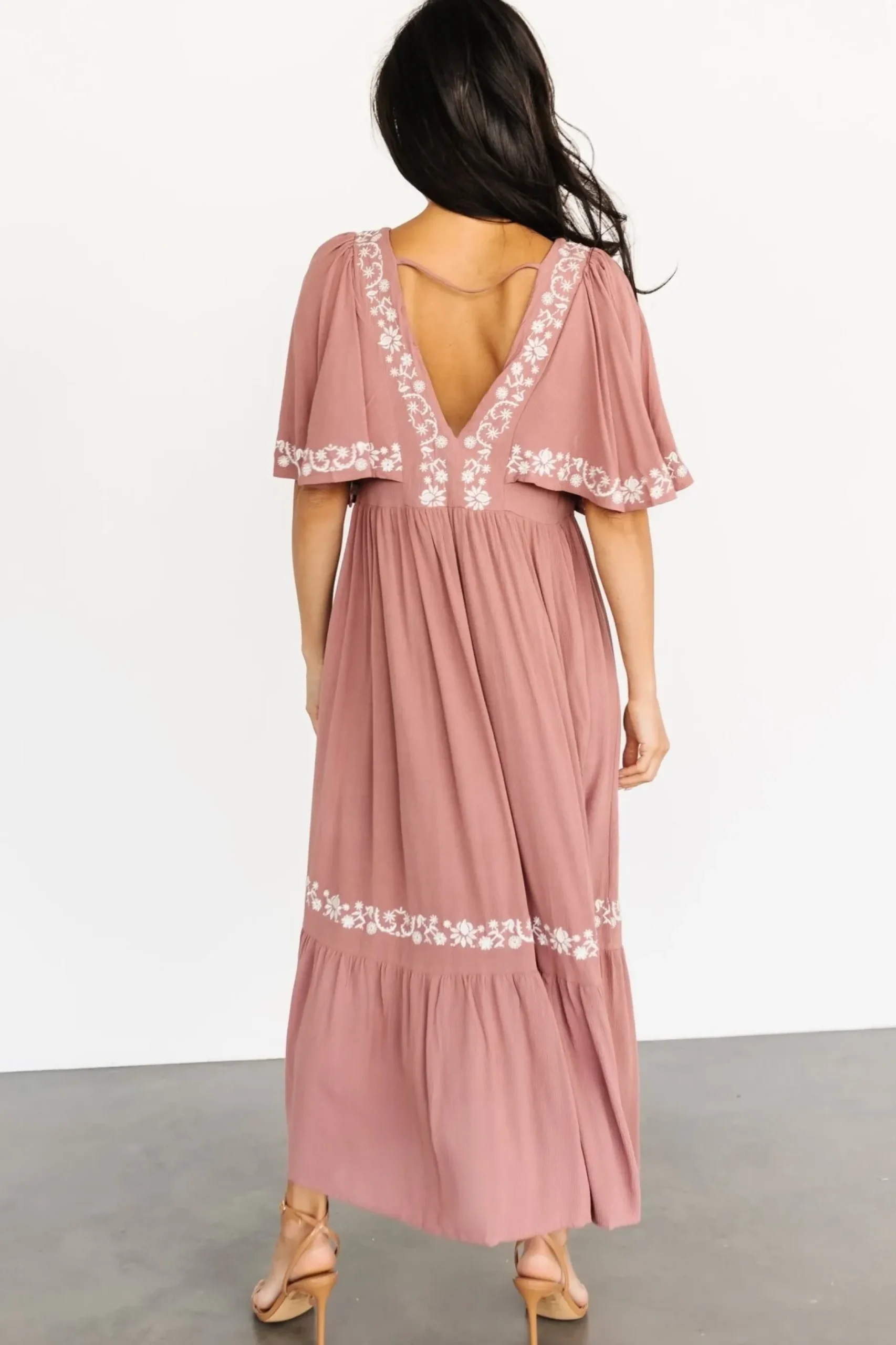 Baltic Born midi dresses|bump friendly|Jocelyn Maxi Dress | Dusty Mauve