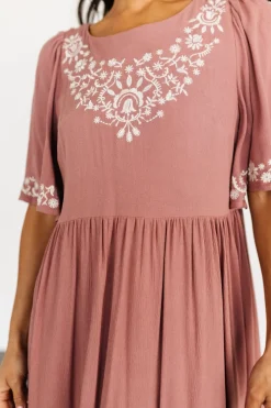 Baltic Born midi dresses|bump friendly|Jocelyn Maxi Dress | Dusty Mauve