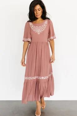 Baltic Born midi dresses|bump friendly|Jocelyn Maxi Dress | Dusty Mauve