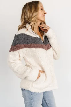 Baltic Born outerwear|Jodie Sherpa Jacket | Cream Multi
