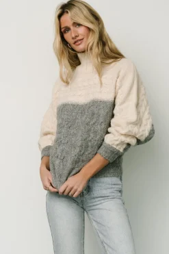 Baltic Born sweaters|Jody Knit Sweater | Ivory + Gray